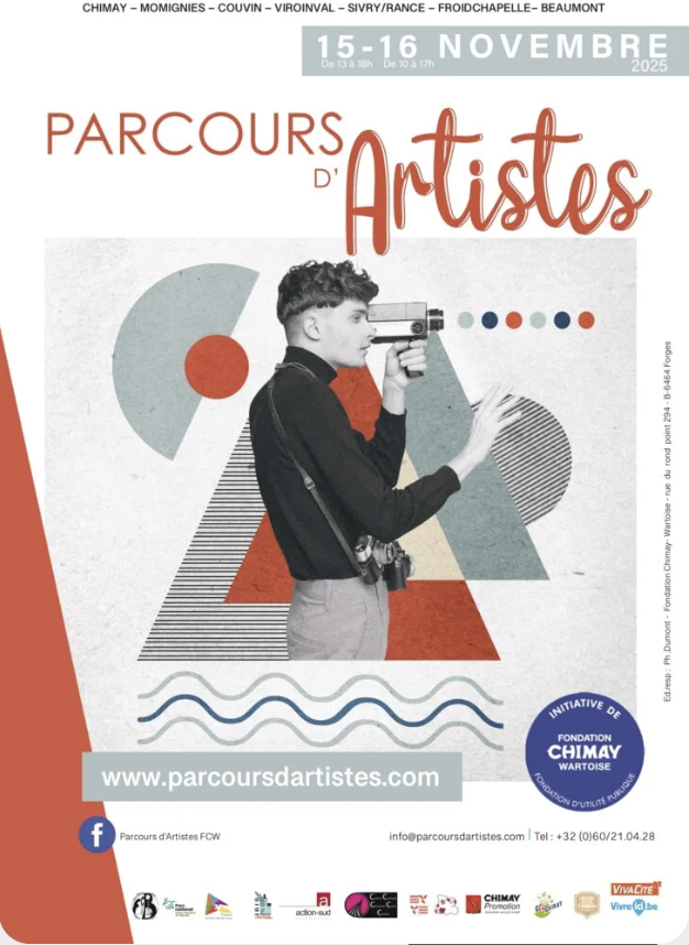 Affiche du Parcours d'Artistes Chimay, Novembre 2025.